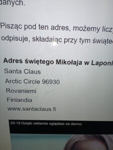 Zdjęcie adresu do Świętego Mikołaja w Laponii