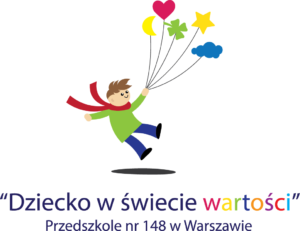 Logo programu Dziecko w świecie wartości, realizowanego w Przedszkolu nr 148 w Warszawie