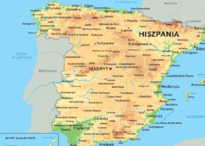 Mapa Hiszpanii