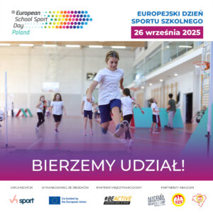 Plakat Europejski Dzień Sportu Szkolnego 26 września 2025 Bierzemy udział!